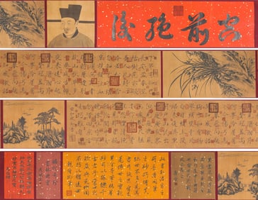 EMPEROR HUIZONG (1082 1135), ATTRIBUTED TO, SLENDER GOLD SCRIPT 'FAILING THE EXAM, SENT TO A CLOSE