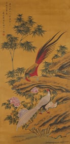 JIANG TINGXI (1669 1732), ATTRIBUTED TO, FLOWER AND BIRD