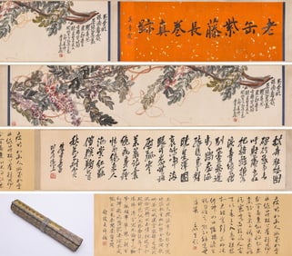 WU CHANGSHUO (1844 1927), ATTRIBUTED TO, WISTERIA