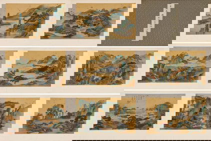 WANG SHIMIN (1592 1680), ATTRIBUTED TO, LANDSCAPE (EIGHT ALBUM LEAVES)