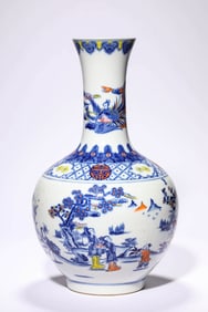A DOUCAI 'THREE STARS OF FORTUNE AND MANY SONS' VASE