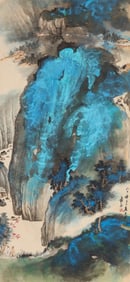 ZHANG DAQIAN (1899-1983), ATTRIBUTED TO, SPLASHED-COLOR LANDSCAPE