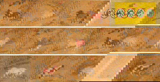 GIUSEPPE CASTIGLIONE (1688-1766), ATTRIBUTED TO, TEN STEEDS