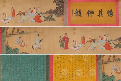 TANG YIN (1470-1524), ATTRIBUTED TO, FIGURE NARRATIVE