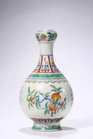 A DOUCAI 'FRUIT-AND-FLOWER' VASE