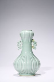 A PALE CELADON GLAZED VASE