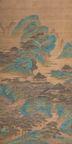 QIU YING (1494-1552), ATTRIBUTED TO, DWELLING IN CLOUDY PEAKS