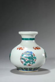 A DOUCAI 'DRAGON-PHOENIX AND LONGEVITY' VASE