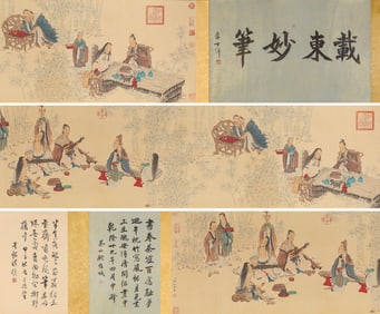 CHEN MEI (ACT. 18TH CENTURY), ATTRIBUTED TO, FIGURE NARRATIVE
