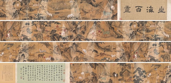 TANG YIN (1470-1524), ATTRIBUTED TO, HUNDRED SPIRITS OF MOUNTAINS AND SEAS