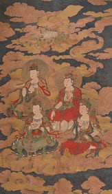 LIU GUANDAO (ACT. 13TH CENTURY), ATTRIBUTED TO, FOUR BODHISATTVAS BESTOWING BLESSINGS