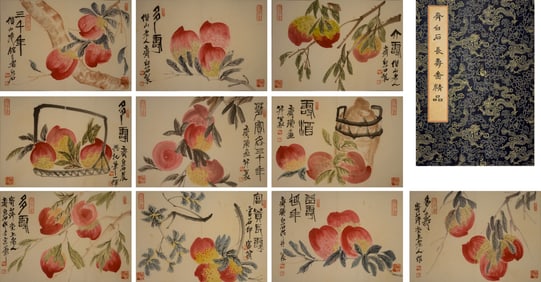 QI BAISHI (1863-1957), ATTRIBUTED TO, PEACHES OF LONGEVITY