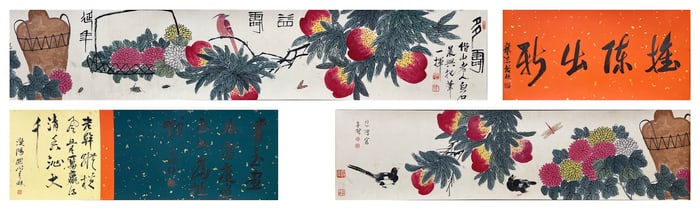 QI BAISHI (1863-1957) & XU BEIHONG (1895-1953), ATTRIBUTED TO, LONGEVITY