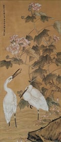 JIANG TINGXI (1669-1732), ATTRIBUTED TO, TWO EGRETS