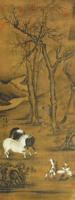 ZHAO MENGFU (1254-1322), ATTRIBUTED TO, HORSE AT PLAY