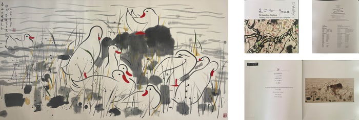 WU GUANZHONG (1919-2010), ATTRIBUTED TO, DUCKS, THE FIRST TO KNOW THE WARMTH OF THE SPRING RIVER