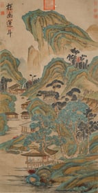QIAN WEICHENG (1720-1772), ATTRIBUTED TO, SHORT REST BY A STREAMSIDE PAVILION