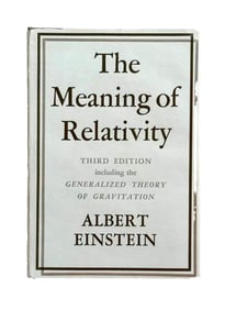 ALBERT EINSTEIN, SIGNED PRESENTATION COPY, "THE MEANING OF RELATIVITY"