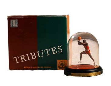 MICHAEL JORDAN, SIGNED "LEAP OF FAITH" FREE-THROW LINE LIMITED EDITION ACTION FIGURE