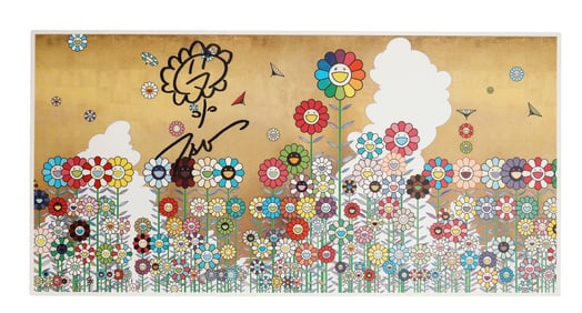 TAKASHI MURAKAMI, SIGNED POSTCARD