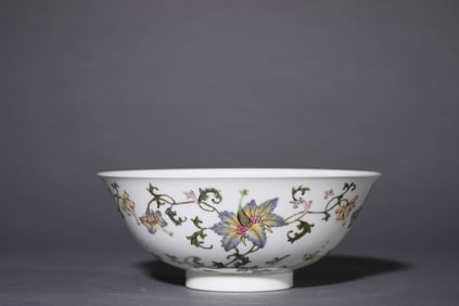 A FAMILLE-ROSE 'FLORAL' BOWL