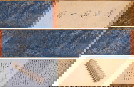 DING GUANPENG (ACT. 18TH CENTURY), ATTRIBUTED TO, GOLD-OUTLINED ARHATS