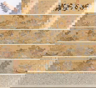 DING GUANPENG (ACT. 18TH CENTURY), ATTRIBUTED TO, COPY OF GU KAIZHI'S 'GODDESS OF THE LUO RIVER'