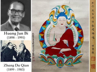 ZHANG DAQIAN (1899-1983), ATTRIBUTED TO, DUNHUANG BUDDHA