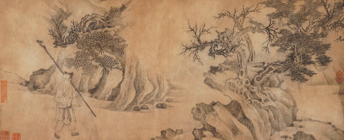 ANONYMOUS, LANDSCAPE AND FIGURES