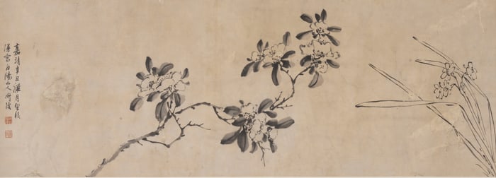 CHEN HONGSHOU (1598-1652), ATTRIBUTED TO, FLOWERS