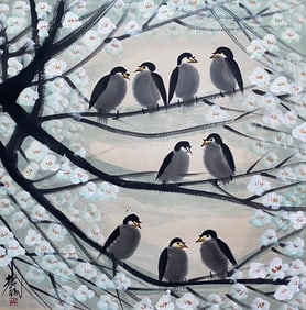 LIN FENGMIAN (1900-1991), ATTRIBUTED TO, FLOWER AND BIRD