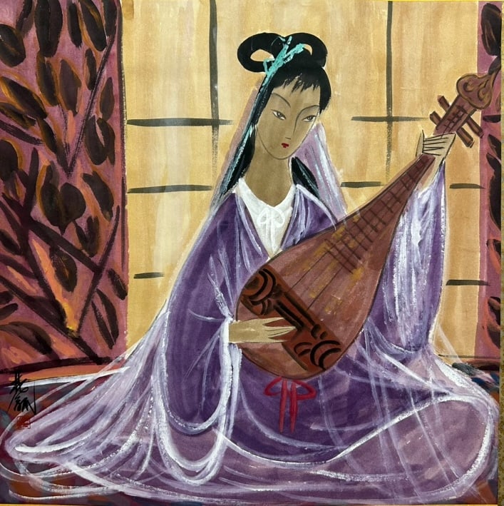 LIN FENGMIAN (1900-1991), ATTRIBUTED TO, FIGURE: LIN FENGMIAN (1900-1991), ATTRIBUTED TO, FIGURE Dimensions: 68 x 67 cm (26.77 x 26.38 in.). All measurements are approximate.