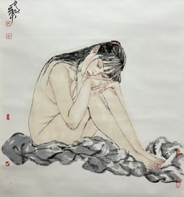 HE JIAYING (B. 1957), ATTRIBUTED TO, NUDE