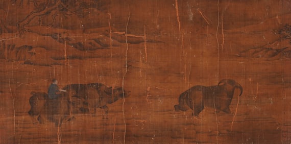 LIN WENG , ATTRIBUTED TO, HERDING CATTLE