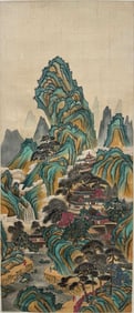 QIU YING (C.1494-1552), ATTRIBUTED TO, JADE PALACE ON CELESTIAL MOUNTAIN