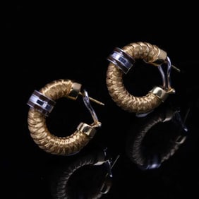 RETRO PERIOD 18K GOLD EARRINGS