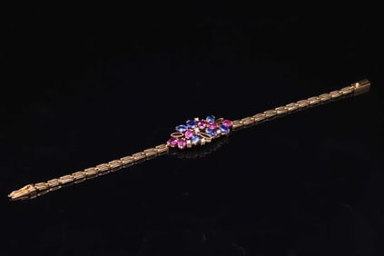 18K GOLD GEMSTONE BRACELET