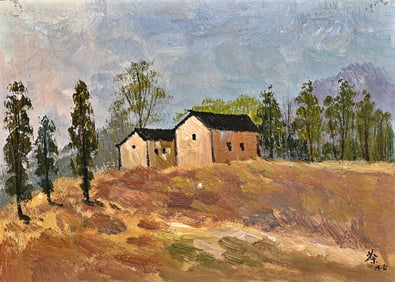 WU GUANZHONG (1919-2010), ATTRIBUTED TO, TWENTY LANDSCAPE OIL PAINTINGS