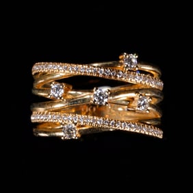 FIVE-DIAMOND ROW-SET RING
