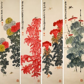QI BAISHI (1863-1957), ATTRIBUTED TO, FLOWERS