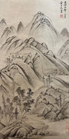 HUANG GONGWANG (1269-1354), ATTRIBUTED TO, HOUSEHOLD BY DEEP STREAM