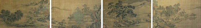 QIU YING (1494-1561), ATTRIBUTED TO, FOUR SEASONS SCENES