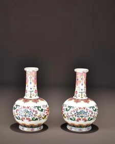 A CLOISONNé ENAMEL 'INDIAN LOTUS' GLOBULAR VASE