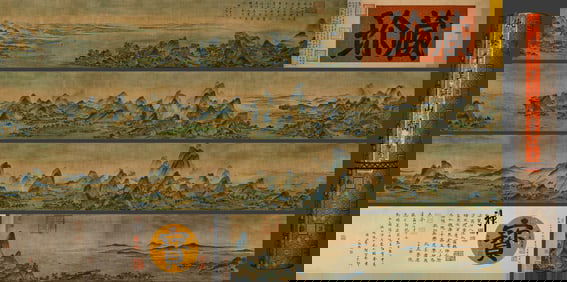 QIU YING (1494-1561), ATTRIBUTED TO, A THOUSAND LI OF RIVERS AND MOUNTAINS