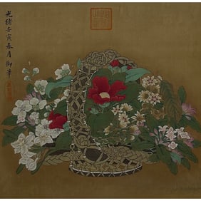 EMPRESS DOWAGER CIXI (1835-1908), ATTRIBUTED TO, IMPERIAL BRUSH FLOWERS