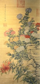 EMPRESS DOWAGER CIXI (1835-1908), ATTRIBUTED TO, FLOWERS