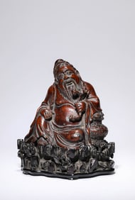 A BAMBOO FIGURE ORNAMENT