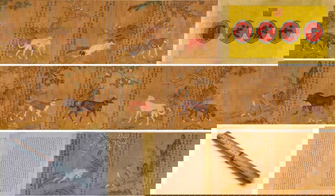 GIUSEPPE CASTIGLIONE (1688-1766), ATTRIBUTED TO, TEN DOGS