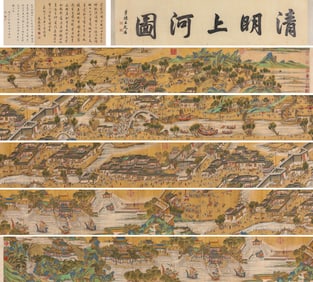 QIU YING (1494-1552), ATTRIBUTED TO, ALONG THE RIVER DURING QINGMING FESTIVAL