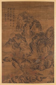 TANG YIN (1470-1524), ATTRIBUTED TO, SECLUDED DWELLING BY MOUNTAIN STREAM